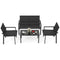 4 Pieces Patio Furniture Set with Heavy Duty Galvanized Metal Frame