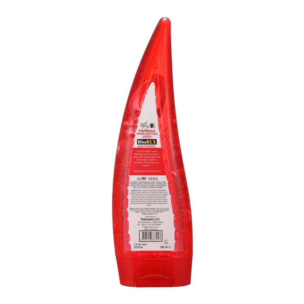 BioRLX Anti-Cellulite Gel with 99% Aloe Vera - Natural Skincare for Cellulite Reduction, Non-Greasy Texture