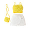 Girl's 3D Flower Pulling Strap Set