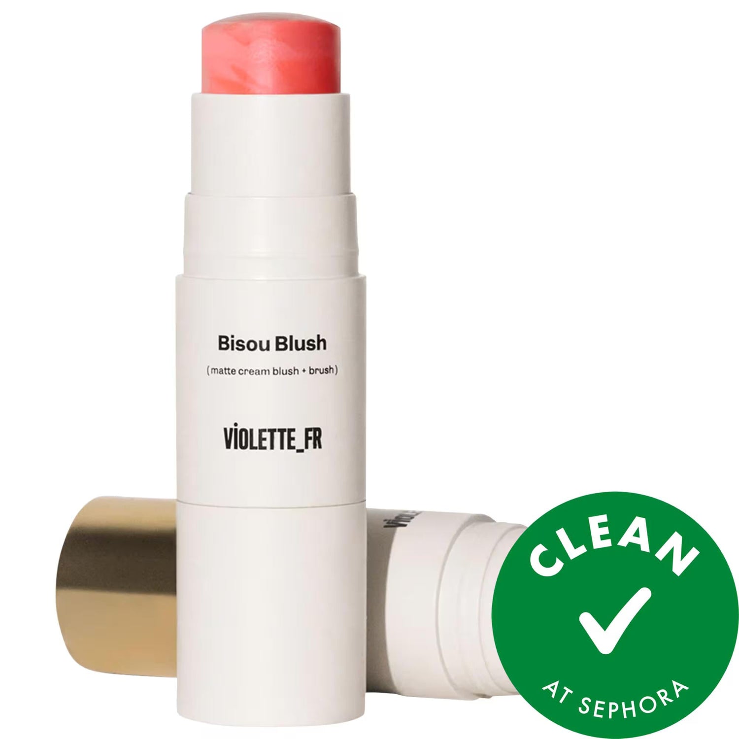 BISOU BLUSH Marbled Cream Blush Stick - Natural Flush, Vegan & Cruelty-Free Makeup