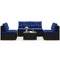 5-Piece Outdoor Patio Furniture Set with Cushions and Coffee Table