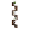 5-Tier Corner Shelf Floating Bookshelf Wall Mounted Storage Organizer