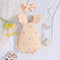 Short Sleeve Casual Rompers Jumpsuit Girls With Headdress