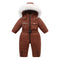 Autumn And Winter Fleece-lined Overalls Ski Suit For Children
