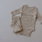 New Baby Long-sleeved Pit Strip Romper  Pants Suit
