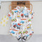 Baby Short Sleeve Shorts Cardigan Two-piece Set Animal Dinosaur Print