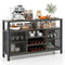 55-Inch Buffet Sideboard with 8-Bottle Wine Racks and Wine Glass Holders