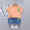 Boys' Short-sleeved Cartoon Casual Suit