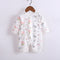 Baby's Cotton Long-sleeved Lace-up Butterfly Jumpsuit