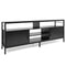 58 Inch Industrial TV Stand with Cabinets and Adjustable Shelf for TVs up to 65 Inch-Rustic Brwon