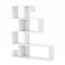 5-Tier S-Shaped Bookshelf Geometric Z-Shelf Bookcase with Open Cubes
