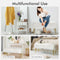 Upholstered Faux Fur Vanity Stool with Golden Legs for Makeup Room