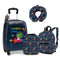 5 Piece Kids Luggage Set with Backpack Neck Pillow Name Tag Lunch Bag