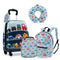 5 Piece Kids Luggage Set with Backpack Neck Pillow Name Tag Lunch Bag