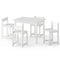 5-Piece Kids Table and Chairs Set Solid Rubber Wood Toddler Activity Table