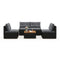 5 Piece Outdoor Furniture Set with Solid Tabletop and Soft Cushions