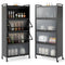 5-Tier Kitchen Pantry Storage Cabinet with Flip-Up Doors