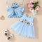 Girls' Sleeveless Short Top Mesh Dress