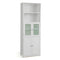 6-Tier Freestanding Bathroom Cabinet with 2 Open Compartments and Adjustable Shelves