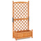 60 Inch Tall Raised Garden Bed with Diamond Lattice Trellis and Drainage Holes