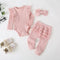 Suit Solid Color Rib Fabric Long Sleeve