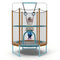 60 Inch Trampoline with Gymnastic Bar and Rings for Kids