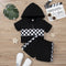 Infant Toddler Black And White Plaid Contrast Color Suit