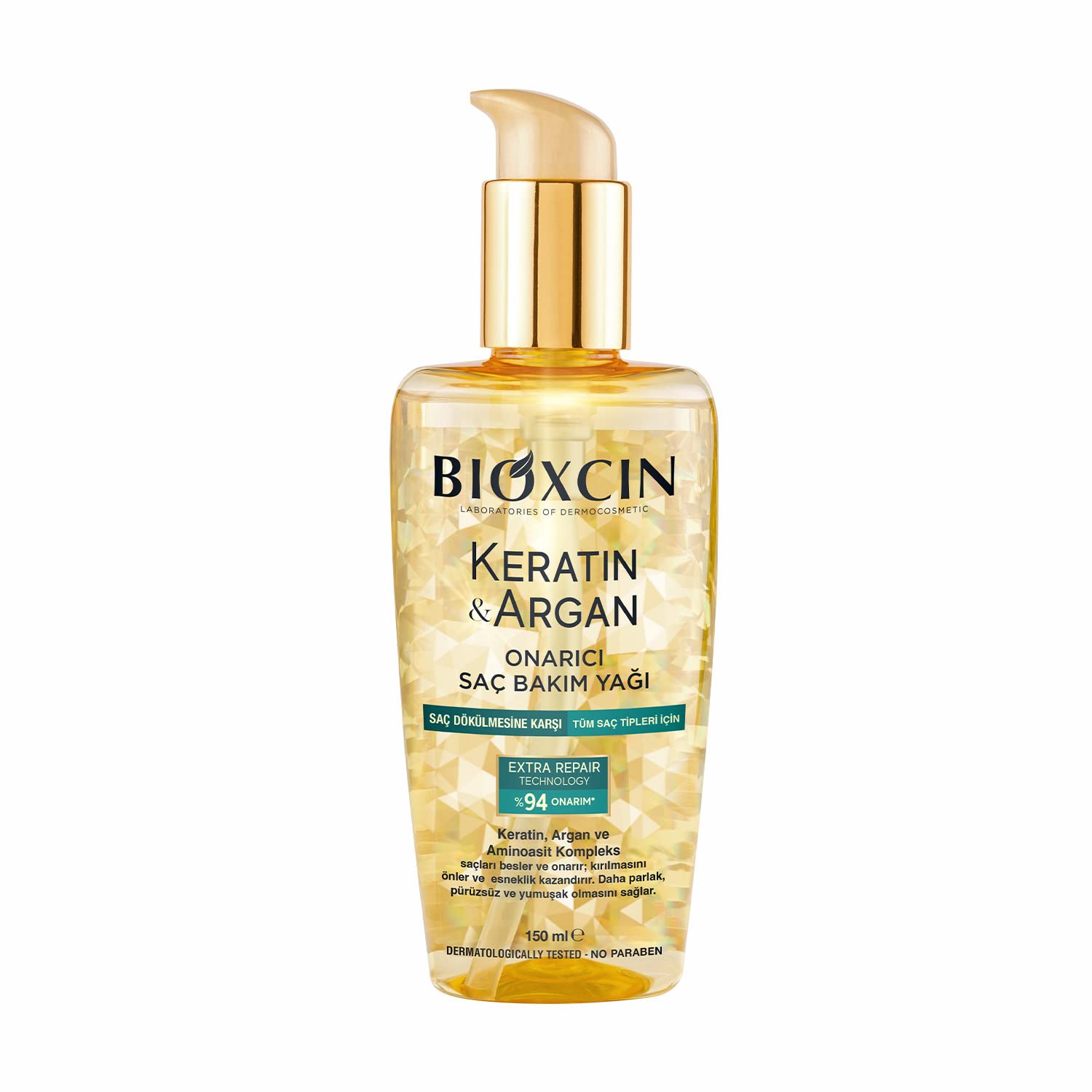 Bioxcin Keratin & Argan Hair Care Oil - Nourishing, Anti-Frizz, Daily Use Hair Oil for Damaged Hair