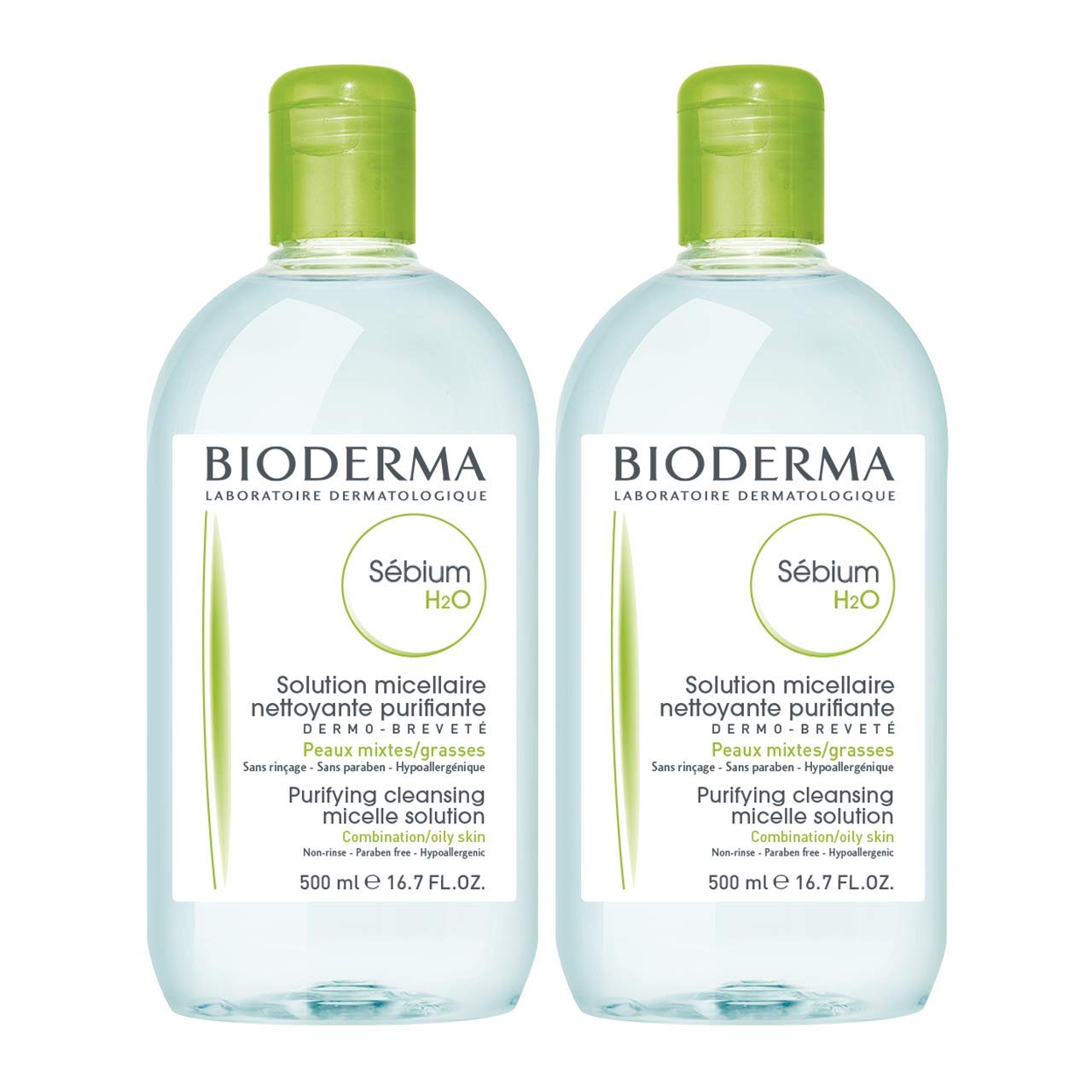 Bioderma Sebium Skincare Set for Oily Skin - Gentle Cleansing & Non-Comedogenic - Sebium H2O & Foaming Gel
