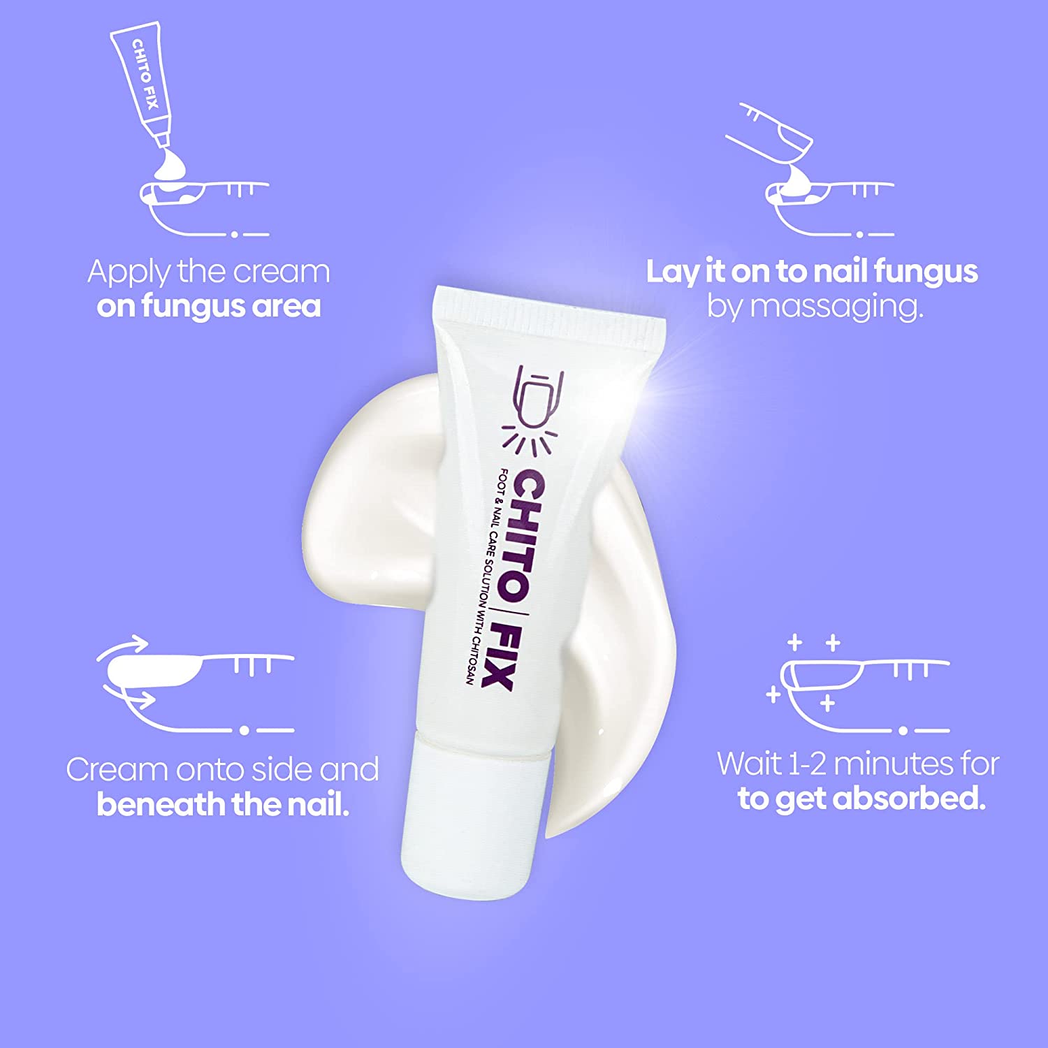 Chitofix Nail Care Cream with Chitosan - Extra Strength Formula for Toenail and Fingernail
