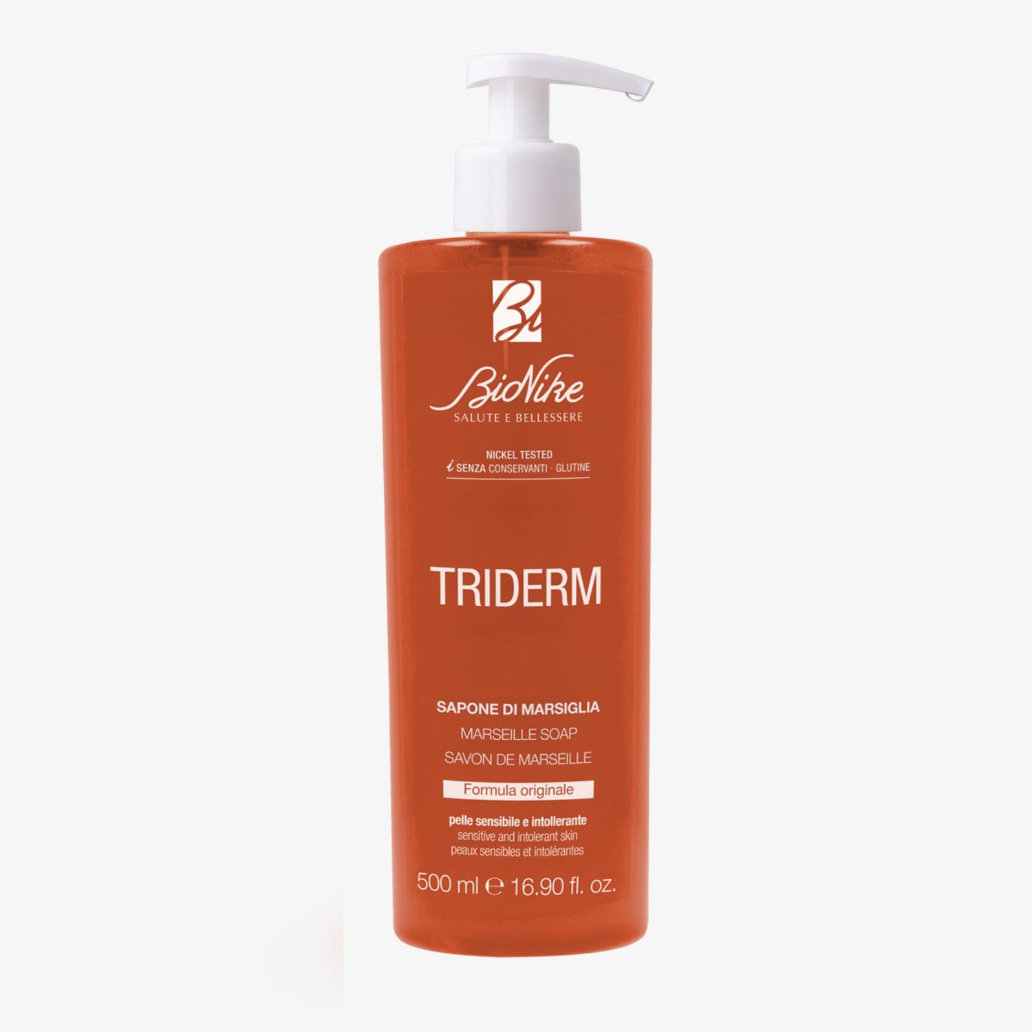 BioNike Triderm Marseille Soap 500ml - Gentle Liquid Soap for Hand, Face, and Body - Moisturizing Glycerin Soap for Daily Hygiene