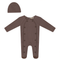 Ribbed Onesie With Fake Button Closure