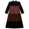 Multi Color Tiered Velour Dress