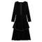 Velour Dress With Lace Detail