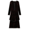 Velour Dress With Lace Detail