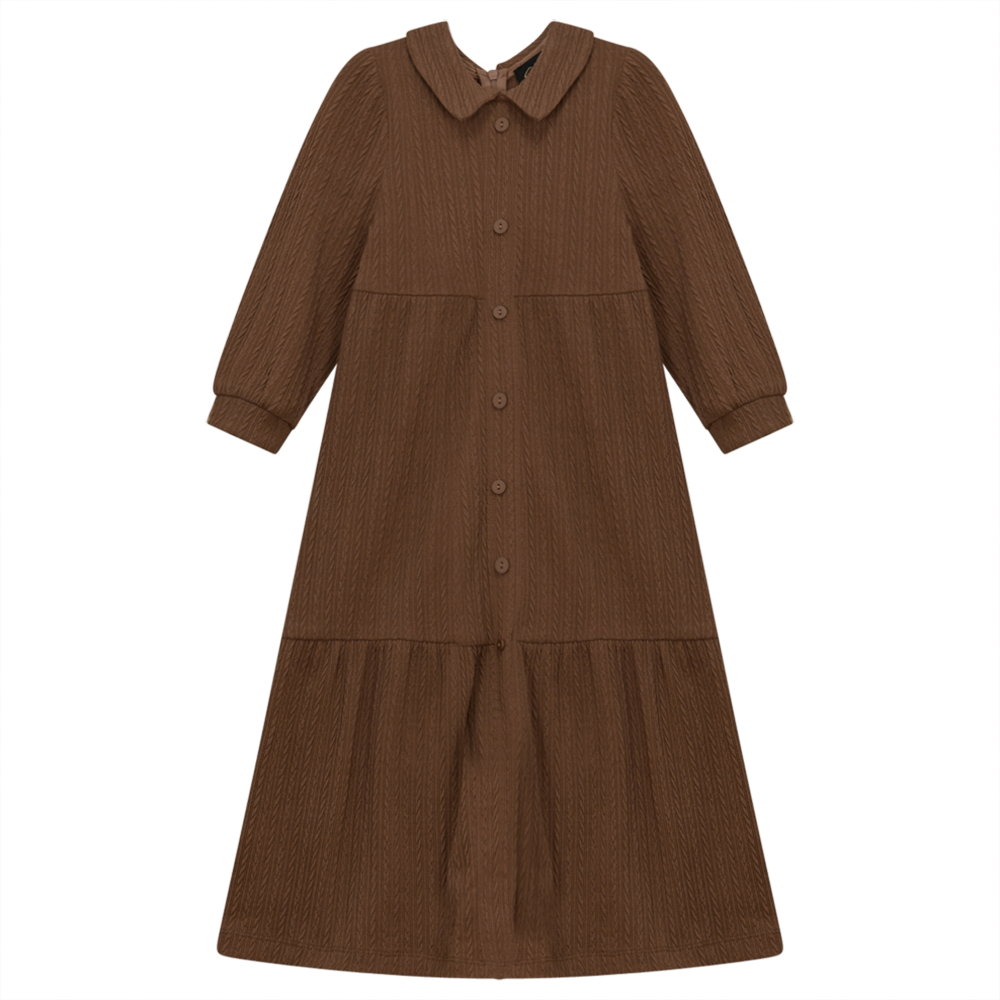 Mini Cable Dress With Collar
