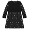 Satin Star Print Dress with Vest