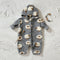 Gray Hooded Lambskin Romper For Babies And Toddlers