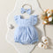 Flying Sleeve Shoulder Solid Color Sleeveless Romper