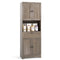 67.5 Inch Tall Modern Freestanding Floor Storage Cabinet with 4 Doors and 1 Drawer