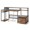67 Inch Computer Desk with Monitor Stand & File Drawer
