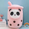 Fruit Milky Tea Cup Pillow Plush Toy Leather Phone Case