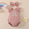 European And American Waffle Rainbow Romper