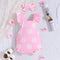 Short Sleeve Casual Rompers Jumpsuit Girls With Headdress