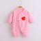 Baby's Cotton Long-sleeved Lace-up Butterfly Jumpsuit