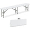 6 Feet Plastic Folding Bench Portable Seat with Handle and Lock