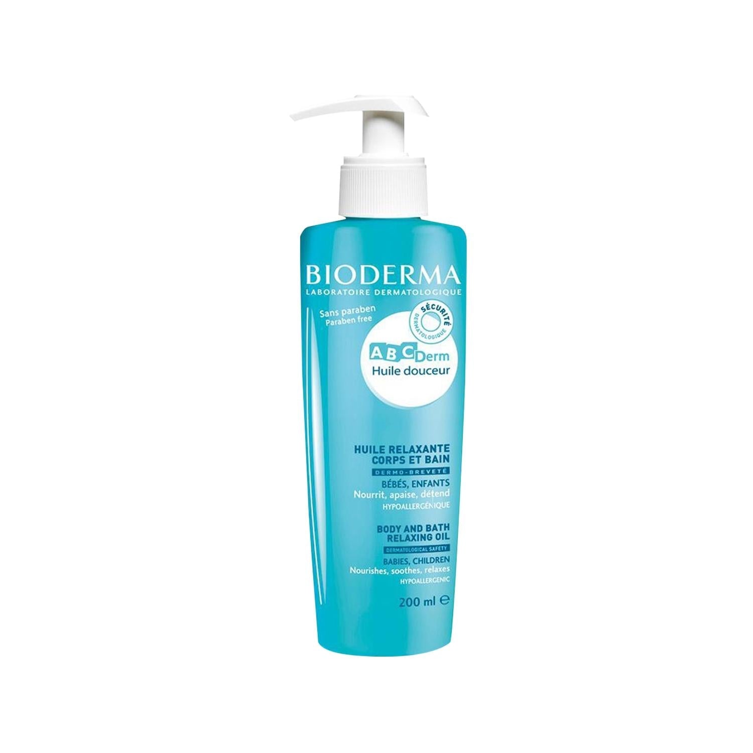 Bioderma ABCDerm Relaxing Massage Oil 200ml - Soothing Skincare for Sensitive Skin