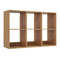 6 Cube Bookshelf with Back Guardrail for Living Room Bedroom