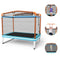 6 Feet Rectangle Trampoline with Swing Horizontal Bar and Safety Net