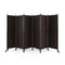 6 Panel 5.7 Feet Tall Rolling Room Divider on Wheels